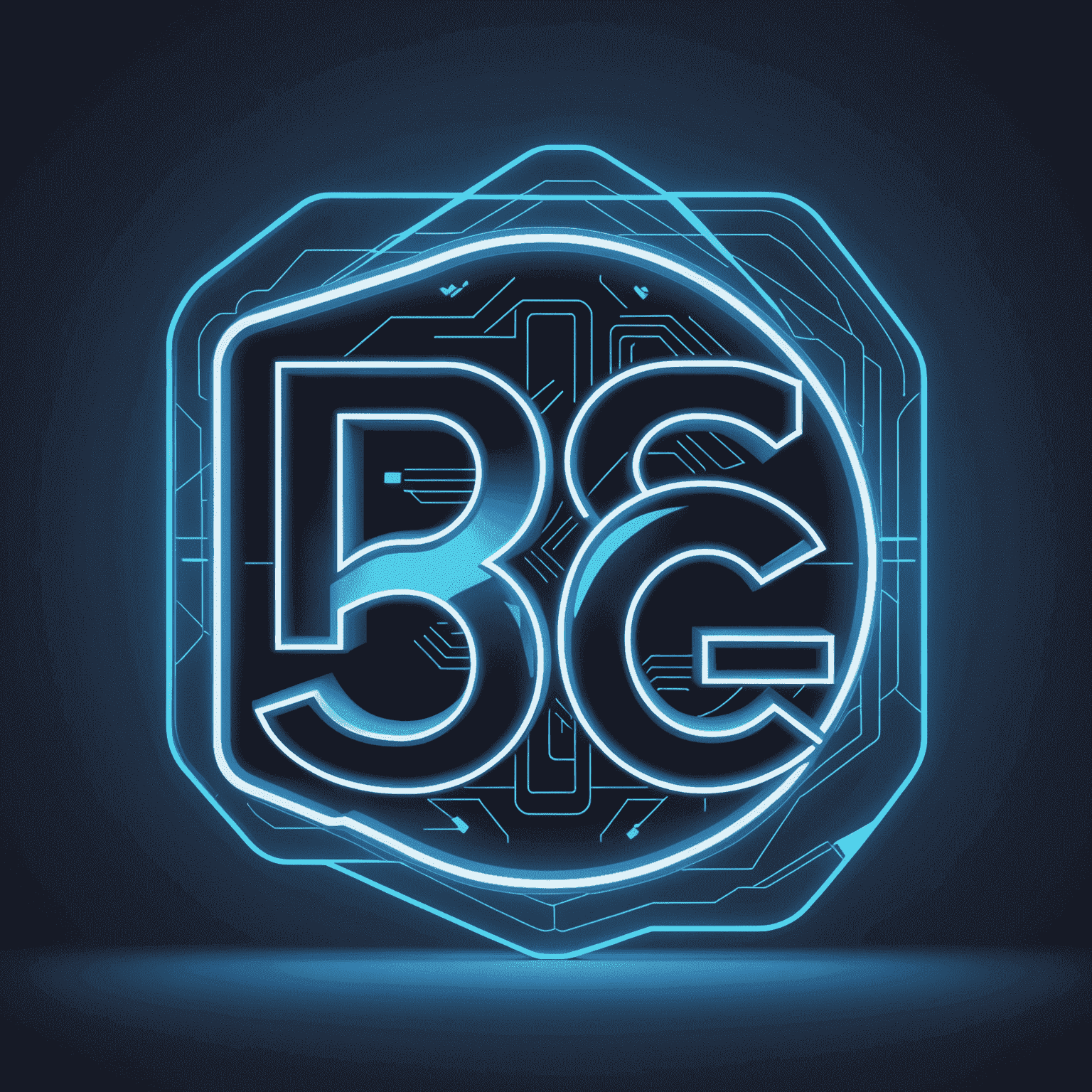 mobil-5g logo with futuristic design and neon blue accents