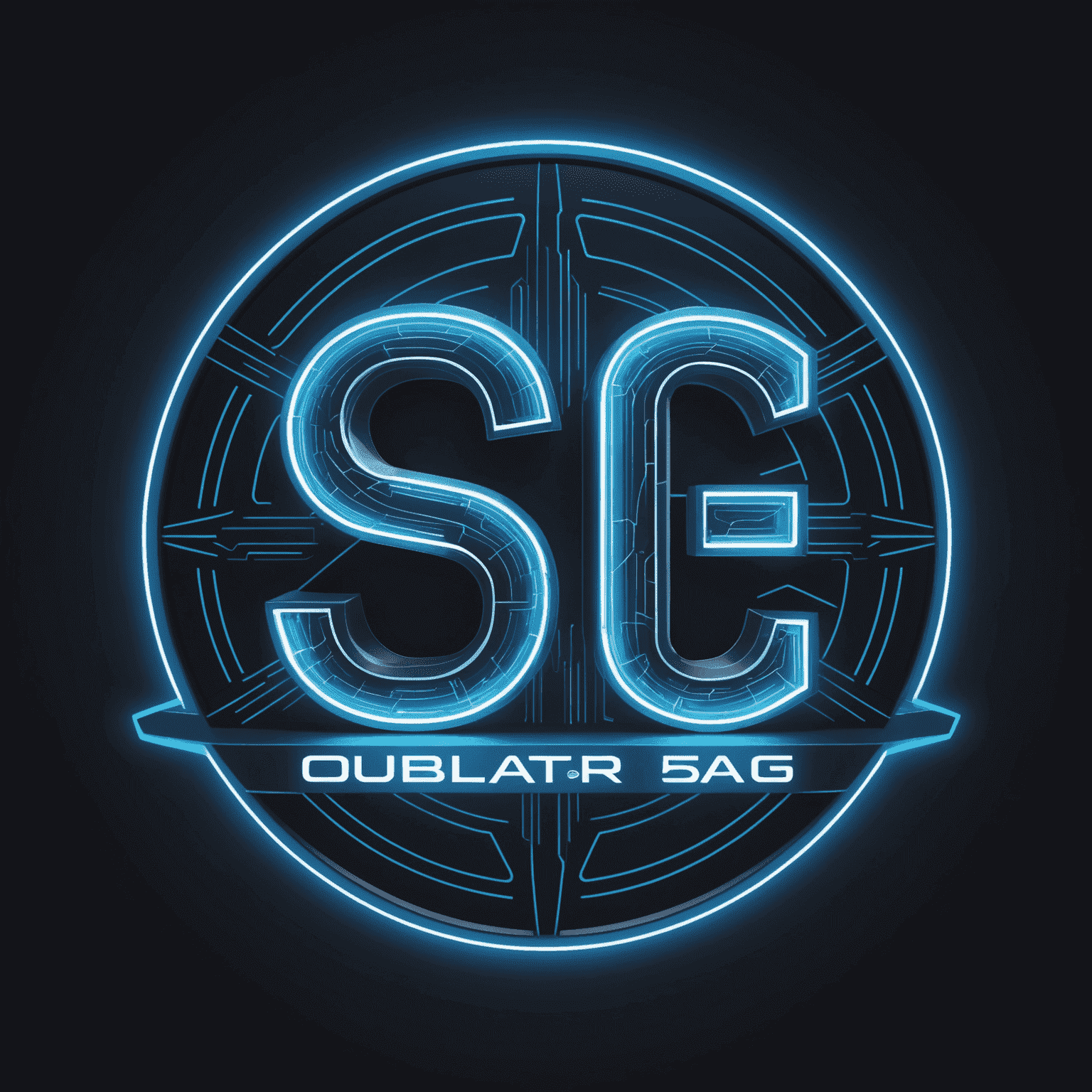 mobil-5g logo with futuristic design and neon blue accents