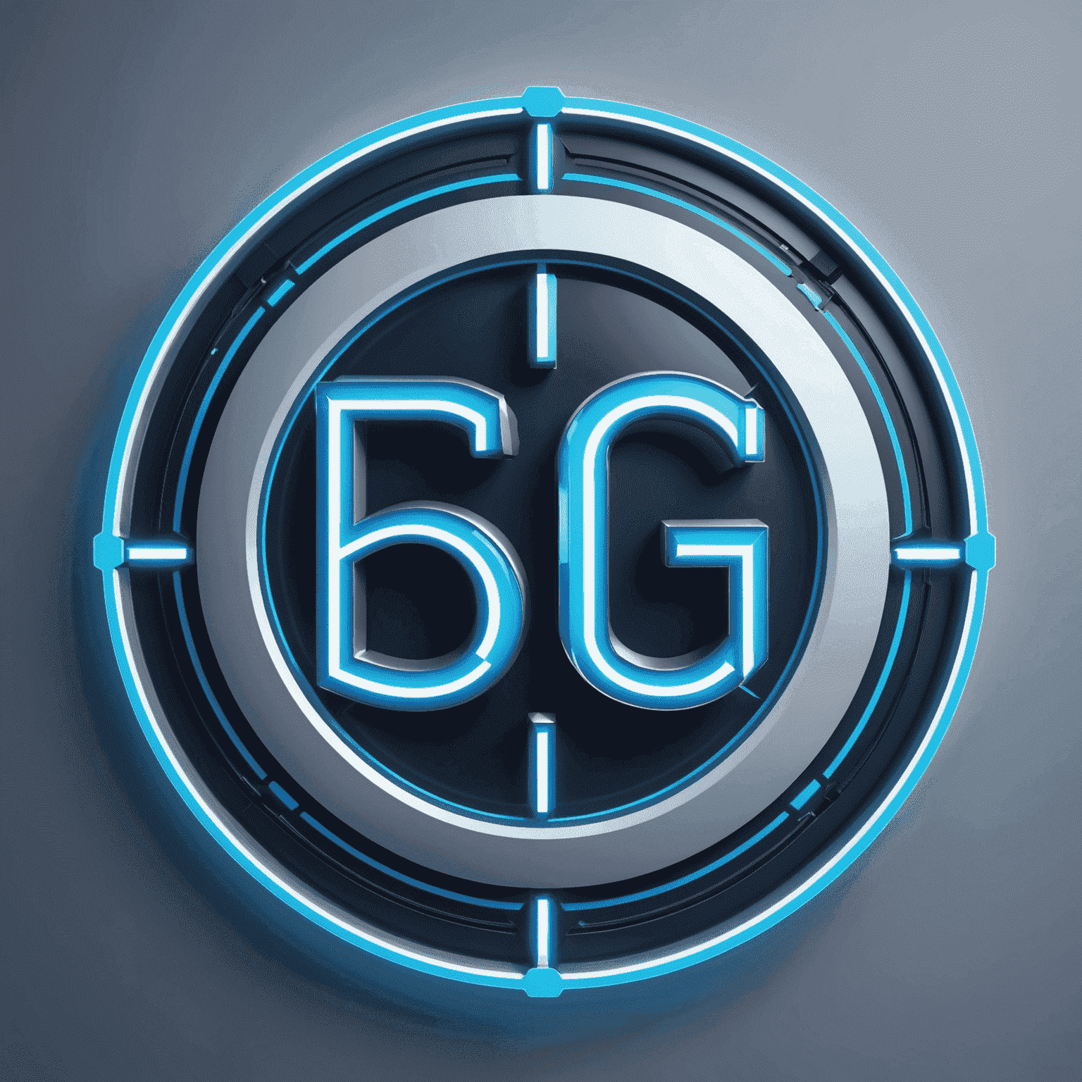 mobil-5g logo with futuristic design and neon blue accents