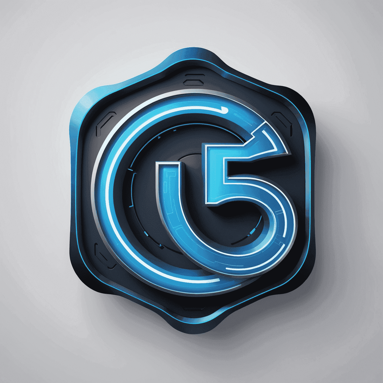 mobil-5g logo with futuristic design and neon blue accents